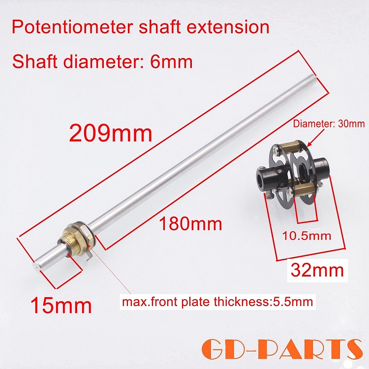 2/4pcs Mixer Potentiometer Lengthening Shaft Grey Plastic Extension Shaft QE 