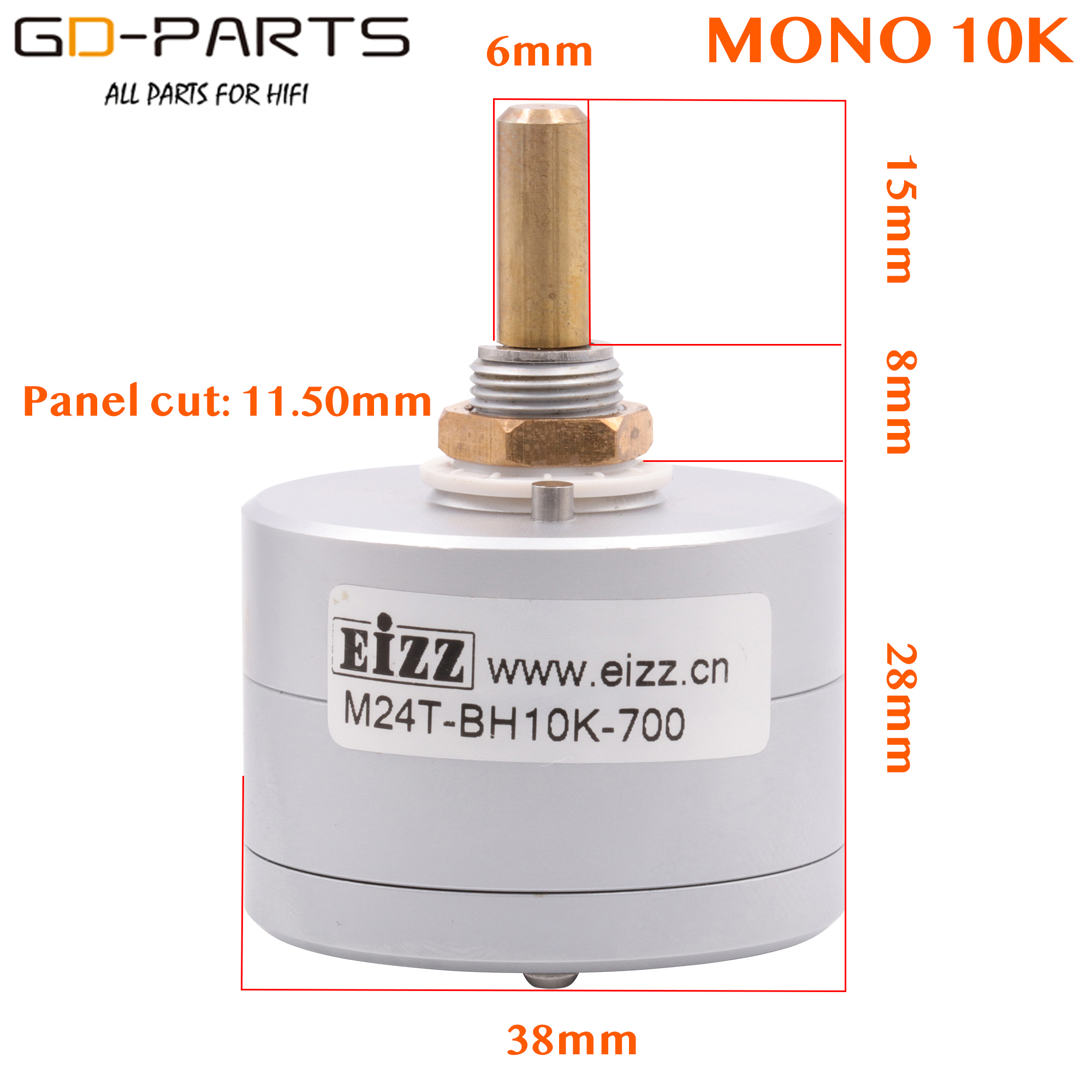 1PC EIZZ 24-Step MONO Attenuator Volume Potentiometer 100K for HIFI tube AMP DIY 