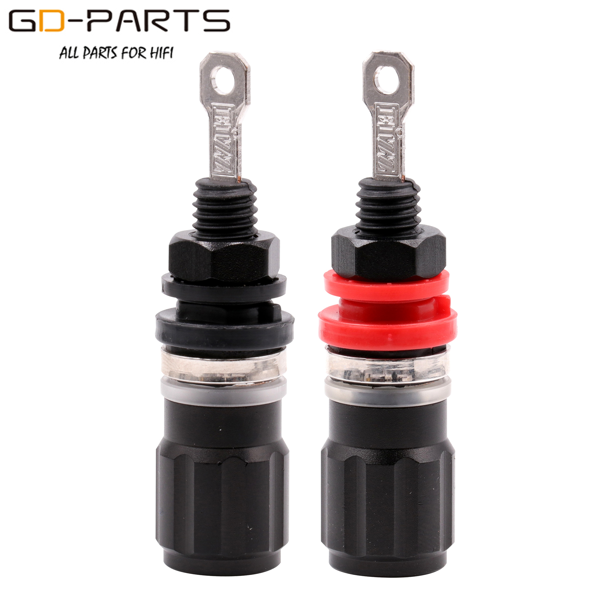 Brand New Rhodium Plated Terminals short Binding posts x 4 High Quality ! 